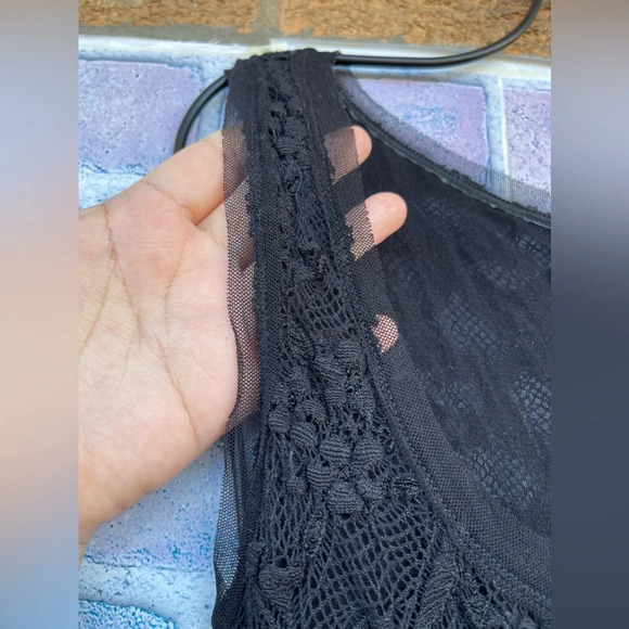 Fuzzi Jean Paul guiltier Black Lace Tulle Mesh Fit Flare Stretch  dress small - Picture 11 of 16